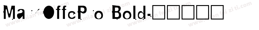 MarkOffcPro Bold字体转换